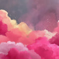 Twilight Nebula Mural Wallpaper — Abstract Sky and Pink Clouds Mural Wallpaper - room preview 04