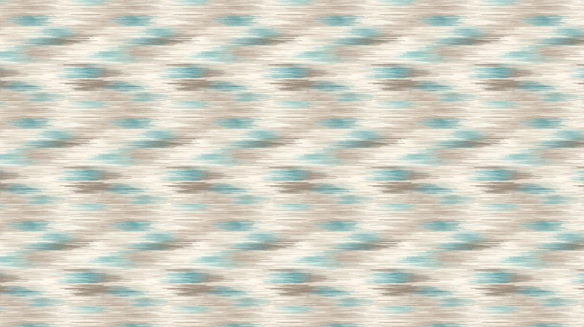 Abstract Ikat Mural Wallpaper — Soft Teal and Taupe Texture Mural Wallpaper - room preview 04