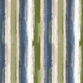Painterly Vertical Stripe Mural Wallpaper in Olive and Blue Mural Wallpaper - room preview 04