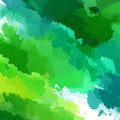 Abstract Watercolor Green Cloud Mural Wallpaper - room preview 04