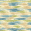 Horizontal Ikat Mural Wallpaper in Earthy Blue and Olive Tones Mural Wallpaper - room preview 04