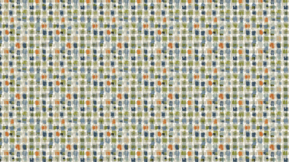 Abstract Cross-Hatch Mural Wallpaper — Hand-Painted Textile Motif Mural Wallpaper - room preview 04