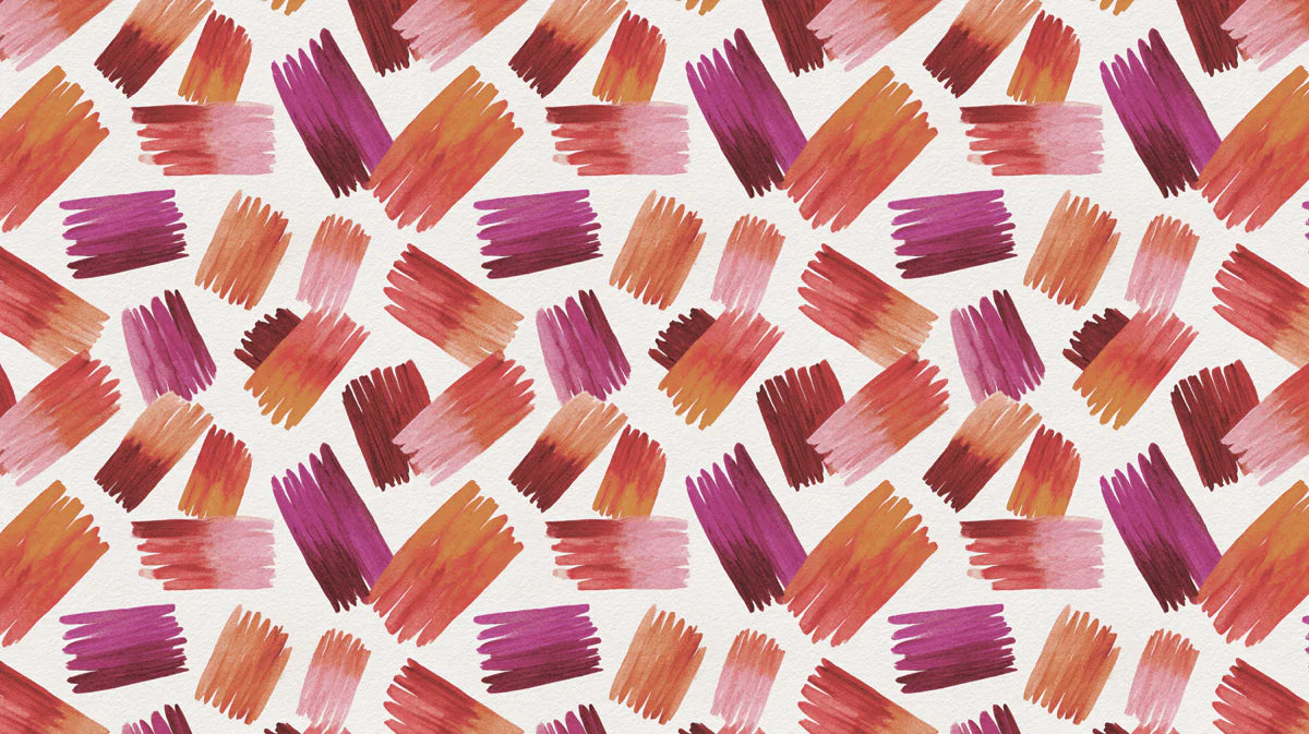 Abstract Brushstroke Mural Wallpaper — Vibrant Watercolor Pattern Mural Wallpaper - room preview 04