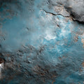Weathered Concrete Mural Wallpaper — Industrial Blue and Rust Mural Wallpaper - room preview 04