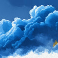 Floating Island Sky Mural Wallpaper — Dreamy Clouds and Lush Trees Mural Wallpaper - room preview 04