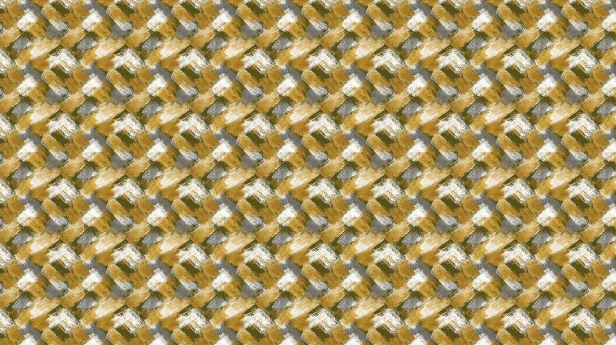 Textured Ochre and Olive Geometric Mural Wallpaper - room preview 04