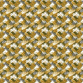 Textured Ochre and Olive Geometric Mural Wallpaper - room preview 04