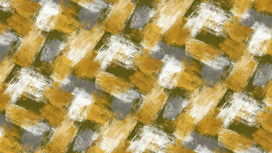 Painted Mural Wallpaper – Illustration Wall Mural – Woven Brushstroke in Ochre and Olive printable artwork