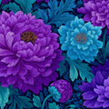 Vibrant Peony Botanical Mural Wallpaper — Deep Jewel Tones Mural Wallpaper - room preview 04