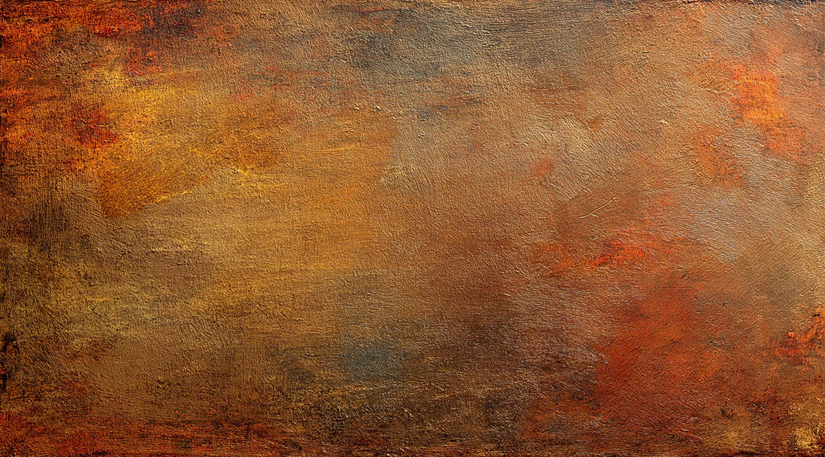 Abstract Earth Tone Mural Wallpaper — Rich Impasto Oil Effect Mural Wallpaper - room preview 04