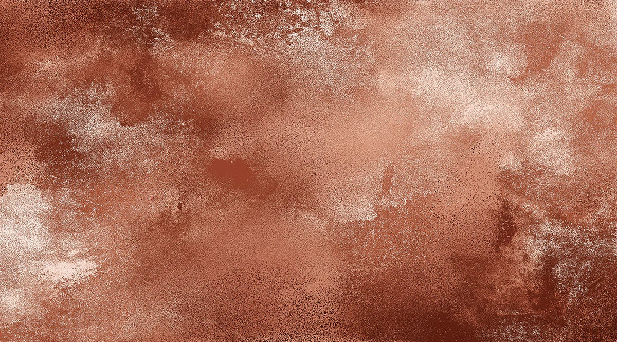 Oxidized Copper Mural Wallpaper — Distressed Industrial Texture Mural Wallpaper - room preview 04