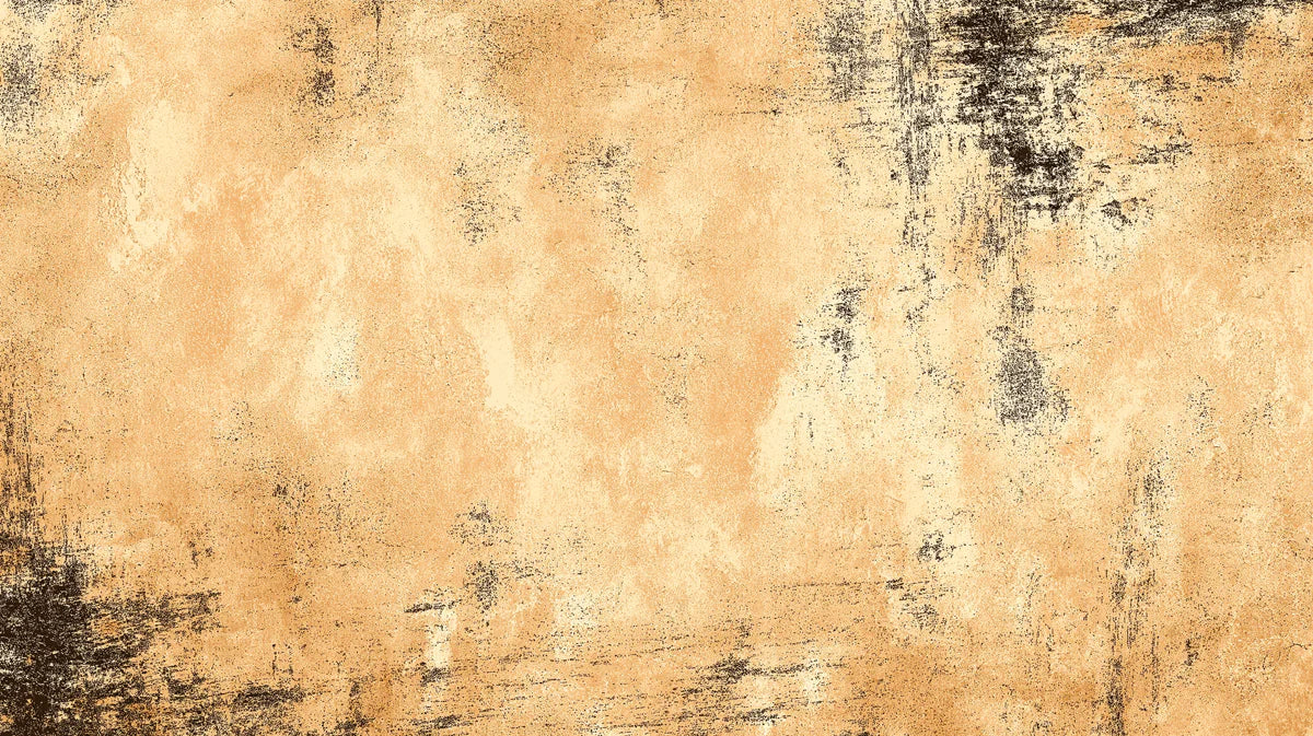 Distressed Ochre Plaster Mural Wallpaper — Textured Grunge Wall Mural Wallpaper - room preview 04