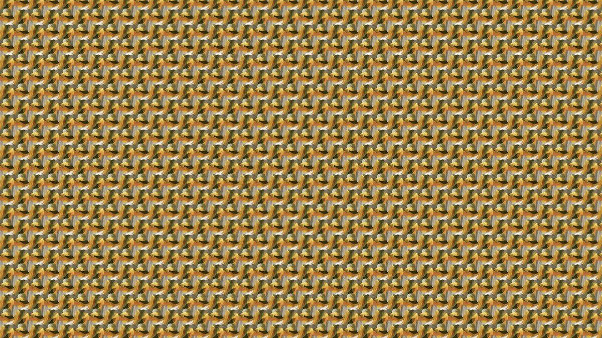 Abstract Geometric Mosaic Mural Wallpaper in Earthy Gold and Olive Mural Wallpaper - room preview 04