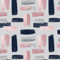 Abstract Brushstroke Mural Wallpaper — Navy, Pink, and Silver Mural Wallpaper - room preview 04