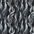 Abstract Ribbon Mural Wallpaper — Moody Monochrome Swirls Mural Wallpaper - room preview 04