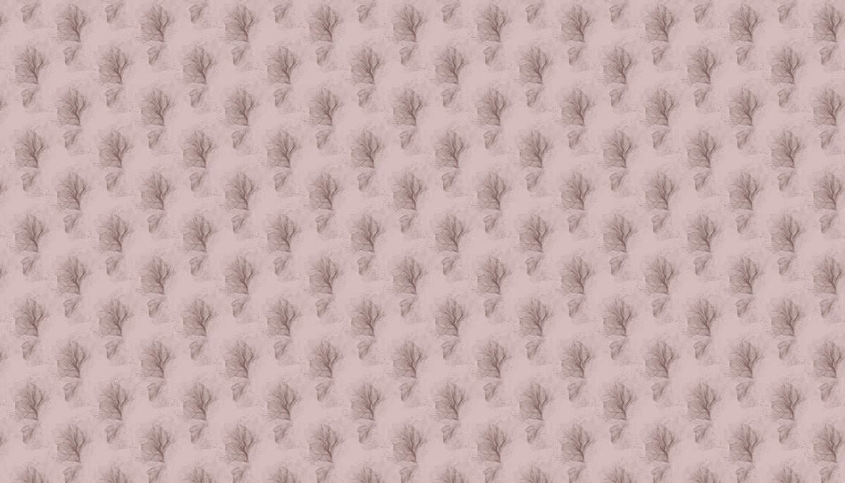 Abstract Branch Mural Wallpaper — Soft Blush and Cocoa Mural Wallpaper - room preview 04