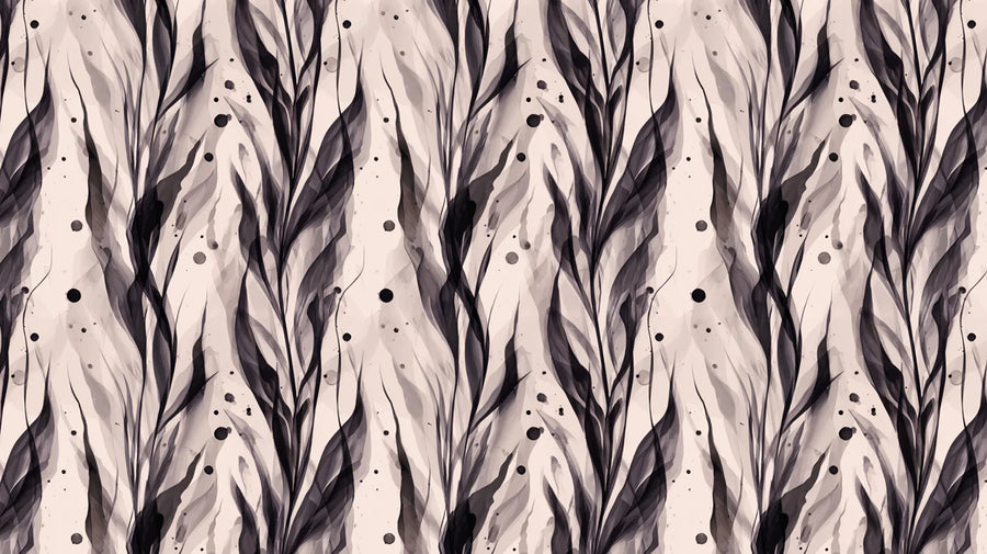 Papier peint mural abstrait vertical feuille — Papier peint mural style encre de Chine moderne printable artwork