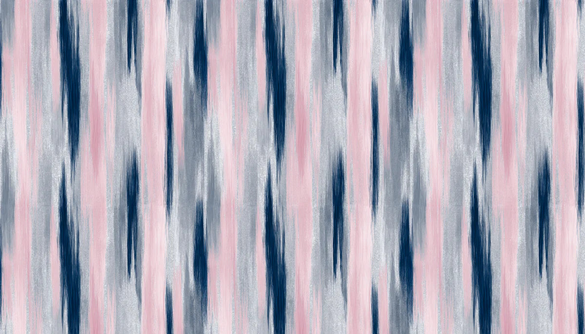 Abstract Vertical Brushstroke Mural Wallpaper — Soft Navy and Blush Mural Wallpaper - room preview 04