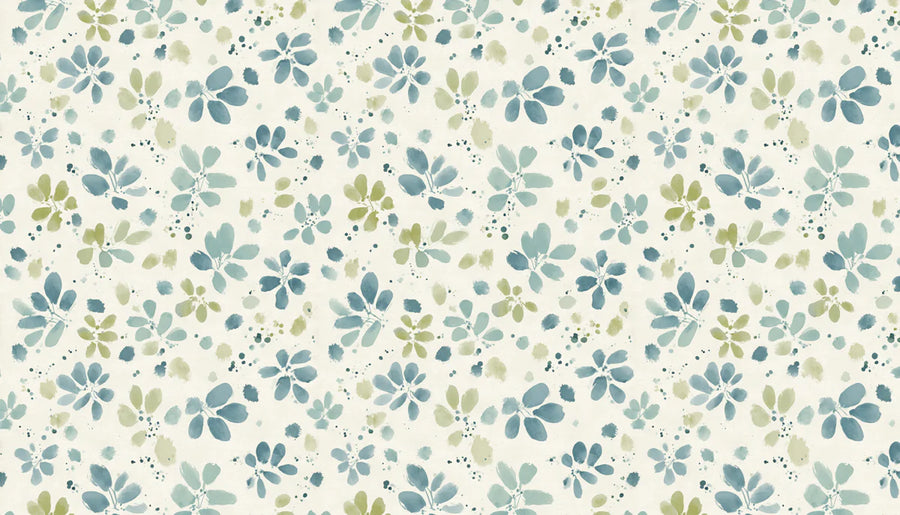Watercolor Wallpaper Mural – Watercolour Wall Mural – Watercolor Botanical in Sage and Slate Blue printable artwork