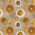 Abstract Painted Circle Mural Wallpaper — Ochre and Warm Taupe Mural Wallpaper - room preview 04