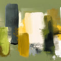 Abstract Brushstroke Mural Wallpaper — Earthy Modern Art Mural Wallpaper - room preview 04
