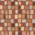 Mid-Century Abstract Block Mural Wallpaper — Earthy Geometric Print Mural Wallpaper - room preview 04