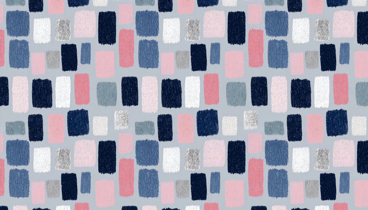 Modern Abstract Mural Wallpaper Painterly Geometric Blocks Mural Wallpaper - room preview 04