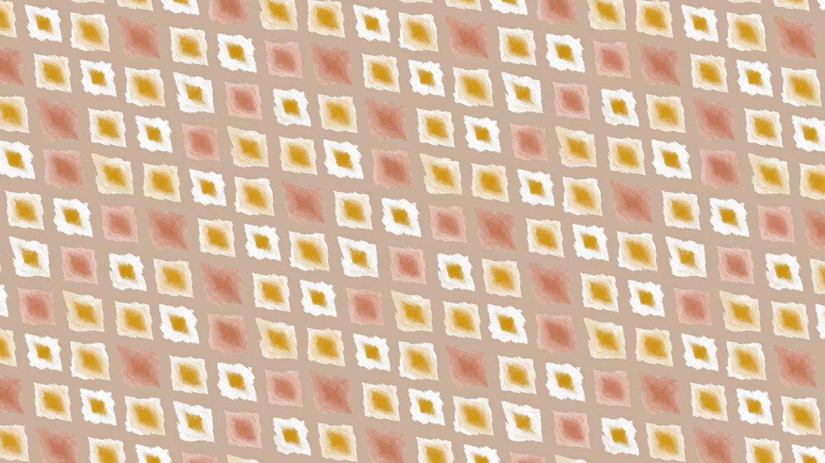 Modern Diamond Mural Wallpaper Playful Hand-Painted Texture Mural Wallpaper - room preview 04