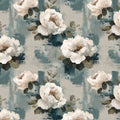 Brushstroke Floral Mural Wallpaper — Artistic Distressed Design Mural Wallpaper - room preview 04