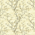 Minimalist Botanical Mural Wallpaper — Ink Branch Pattern Mural Wallpaper - room preview 04