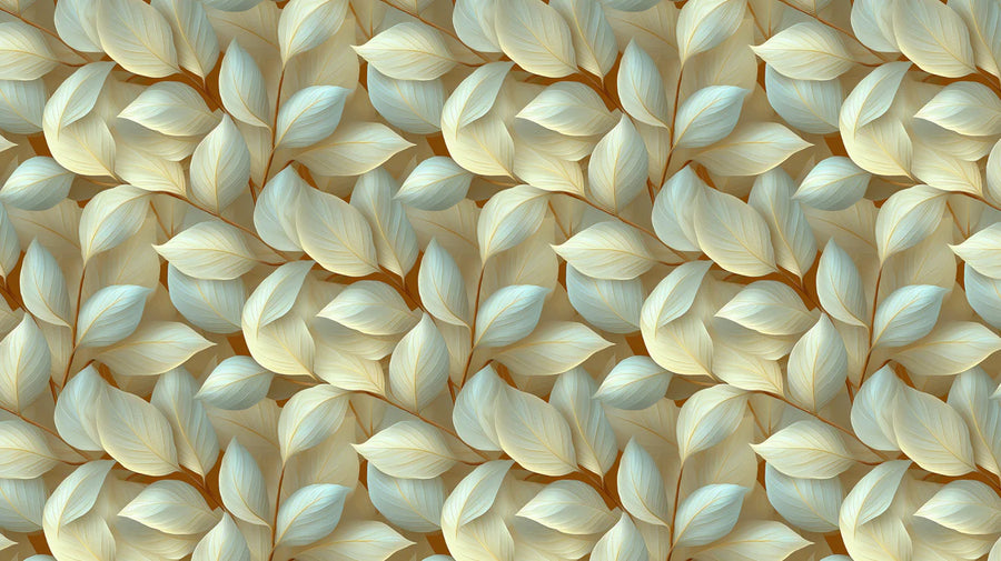 Papier peint mural Feuille Sculpturale — Papier peint mural botanique neutre printable artwork