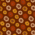 Rustic Daisy Meadow Mural Wallpaper — Earthy Warmth and Vintage Charm Mural Wallpaper - room preview 04