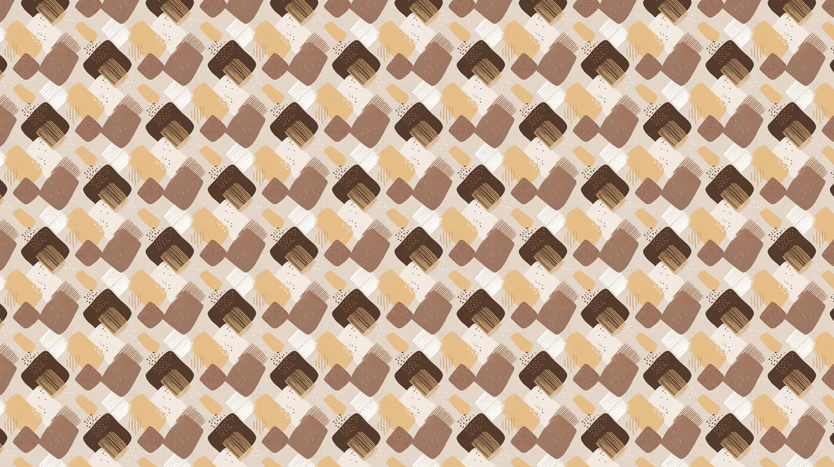 Abstract Geometric Block Mural Wallpaper — Earthy Tones Mural Wallpaper - room preview 04