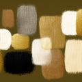 Abstract Painted Block Mural Wallpaper in Earthy Gold and Charcoal Mural Wallpaper - room preview 04