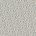 Dainty White Floral Mural Wallpaper — Soft Gray Botanical Pattern Mural Wallpaper - room preview 04