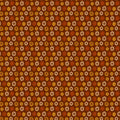 Retro Floral Mural Wallpaper — Warm Earthy Botanical Pattern Mural Wallpaper - room preview 04