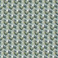 Abstract Botanical Leaf Mural Wallpaper — Muted Teal and Sage Green Mural Wallpaper - room preview 04