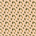 Abstract Botanical Brushstroke Mural Wallpaper — Ochre and Pine Mural Wallpaper - room preview 04