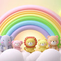 3D Plush Animal Rainbow Mural Wallpaper — Whimsical Kids Decor Mural Wallpaper - room preview 04