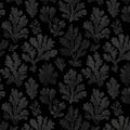 Stippled Coral Damask Mural Wallpaper — Gothic Black and Charcoal Mural Wallpaper - room preview 04