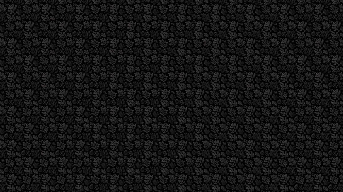 Micro Floral Damask Mural Wallpaper in Charcoal Black Mural Wallpaper - room preview 04
