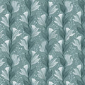 Ethereal Teal Floral Vine Mural Wallpaper — Modern Botanical Mural Wallpaper - room preview 04