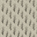 Winter Sprig Mural Wallpaper — Calm Neutral Botanical Mural Wallpaper - room preview 04