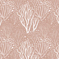 Coastal Coral Mural Wallpaper — Soft Dusty Rose Organic Pattern Mural Wallpaper - room preview 04