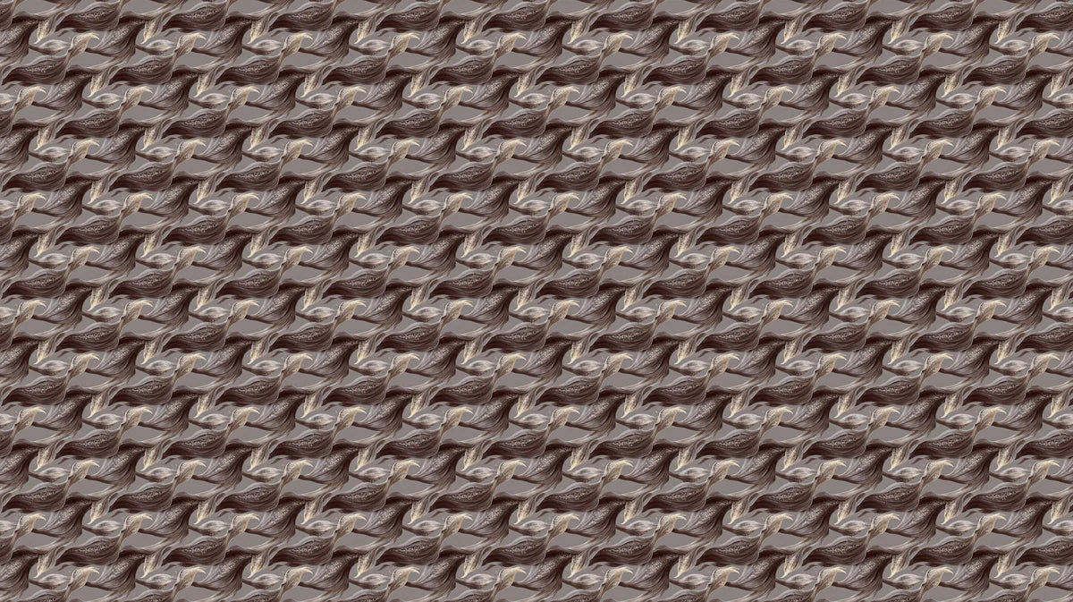 Micro Wavy Leaf Texture Wallpaper Dense Mocha & Taupe, Organic Weave Effect Mural Wallpaper - room preview 04