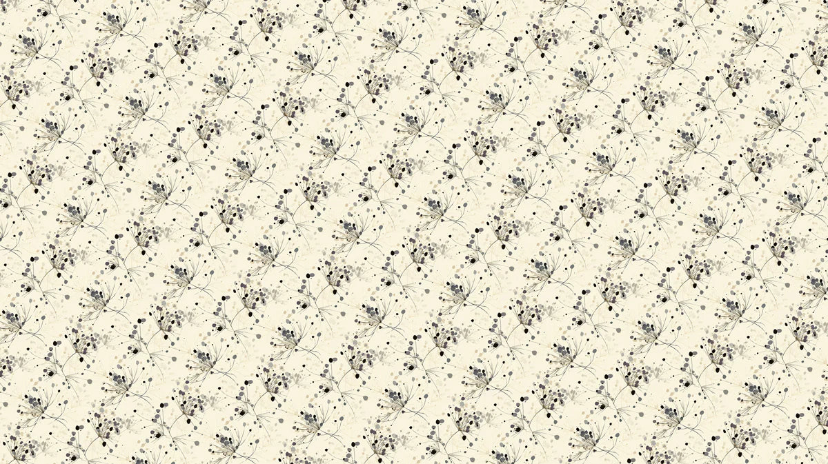 Dandelion Seed Head Mural Wallpaper — Minimalist Botanical Sketch Mural Wallpaper - room preview 04