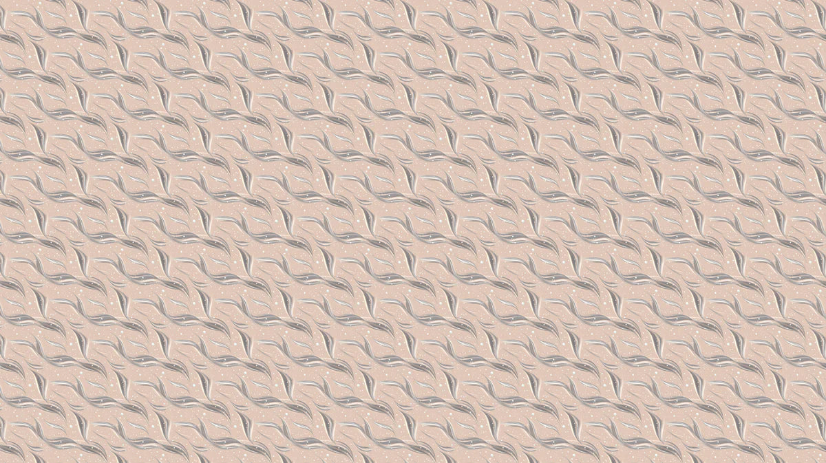 Woven Botanical Mural Wallpaper — Soft Dusty Rose and Gray Mural Wallpaper - room preview 04