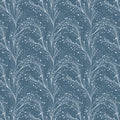 Winter Frost Botanical Mural Wallpaper — Blue and White Sprigs Mural Wallpaper - room preview 04