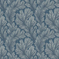 Indigo Fern Frond Mural Wallpaper — Moody Botanical Print Mural Wallpaper - room preview 04
