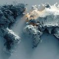 Pixelated World Map Mural Wallpaper — Modern Digital Glitch Art Mural Wallpaper - room preview 04